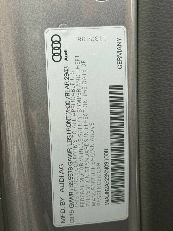 2019 Audi A7 quattro Premium Plus 55 TFSI