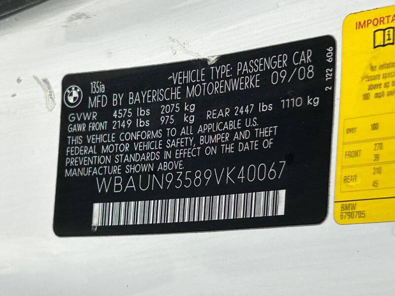 2009 BMW 1 Series 135i