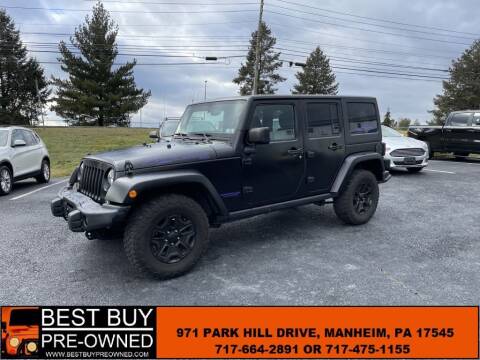 2016 Jeep Wrangler Unlimited for sale at Best Buy Pre-Owned in Manheim PA