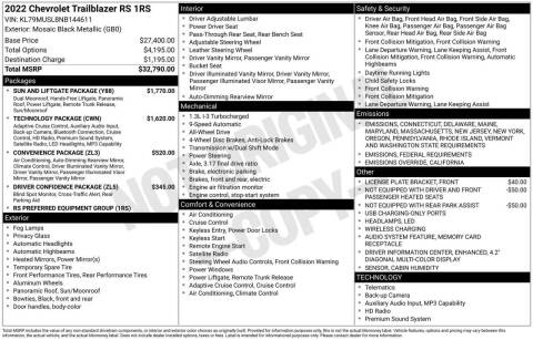 2022 Chevrolet TrailBlazer RS