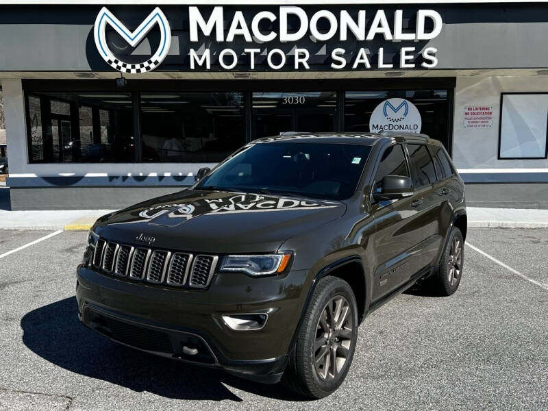 2016 Jeep Grand Cherokee for sale at MacDonald Motor Sales in High Point NC