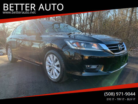 2013 Honda Accord for sale at BETTER AUTO in Attleboro MA