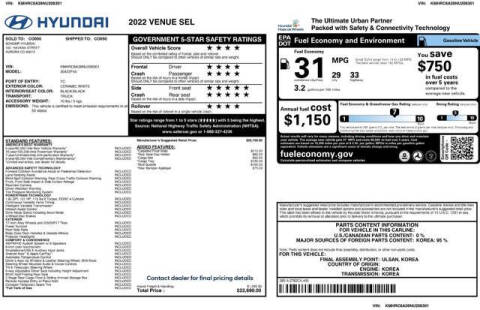 2022 Hyundai Venue SEL