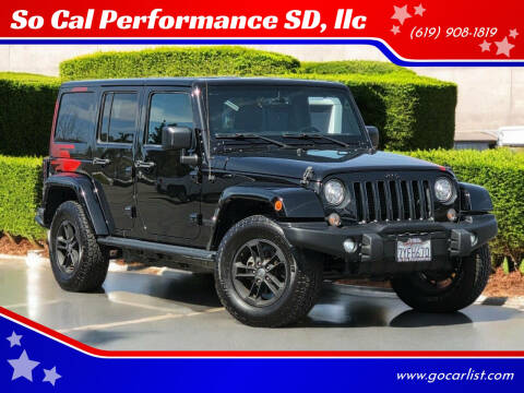 2017 Jeep Wrangler Unlimited for sale at So Cal Performance SD, llc in San Diego CA