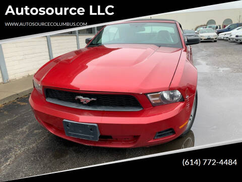 2010 Ford Mustang for sale at Autosource LLC in Columbus OH