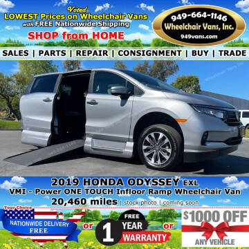 2019 Honda Odyssey for sale at Wheelchair Vans Inc in Laguna Hills CA