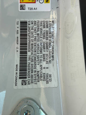 2023 Honda Civic Sport