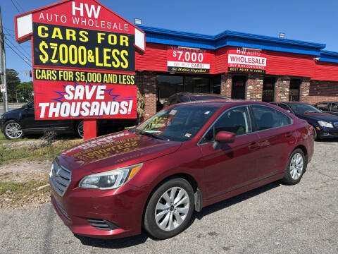 2015 Subaru Legacy for sale at HW Auto Wholesale in Norfolk VA