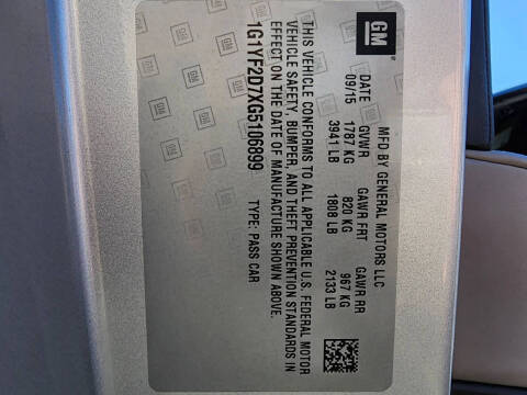 2016 Chevrolet Corvette Stingray