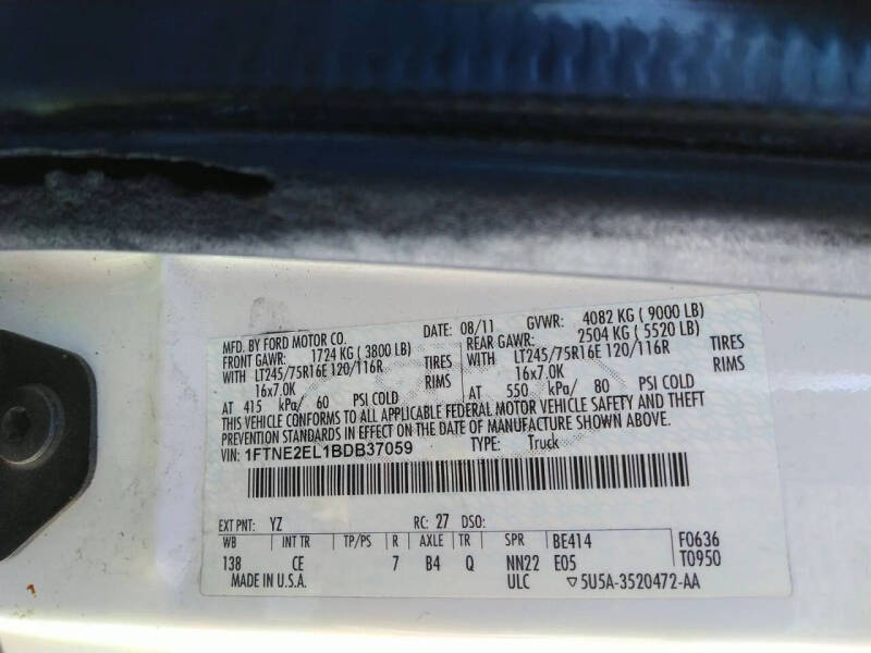 2011 Ford E-Series E-250