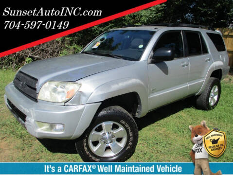 2003 Toyota 4Runner for sale at Sunset Auto in Charlotte NC