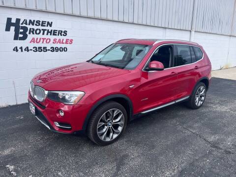 2015 BMW X3 for sale at HANSEN BROTHERS AUTO SALES in Milwaukee WI