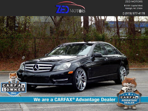 2012 Mercedes-Benz C-Class for sale at Zed Motors in Raleigh NC