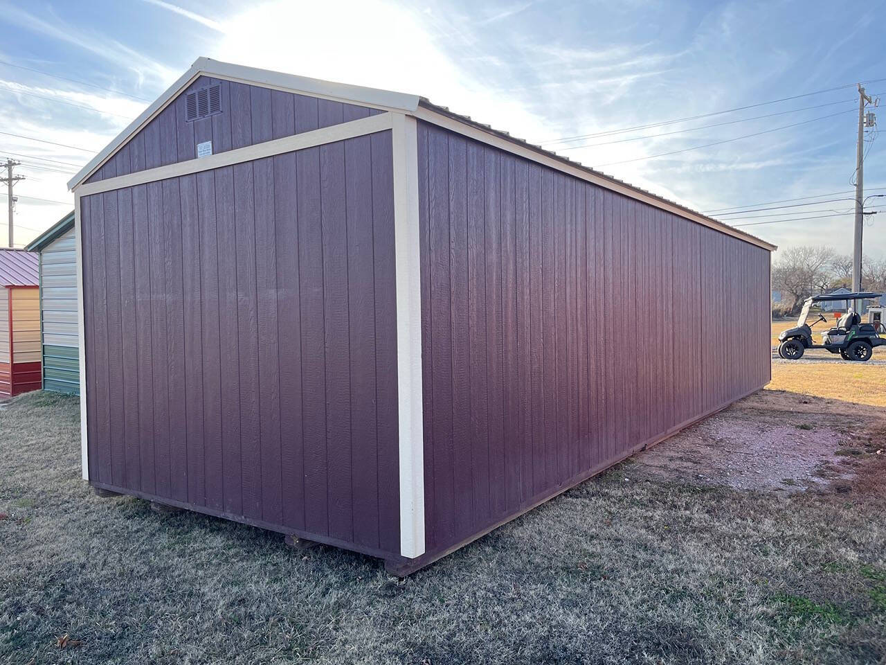 2022 Burnett Affordable Buildings 12x36 Utility Shed for sale at Lakeside Auto RV & Outdoors in Cleveland, OK