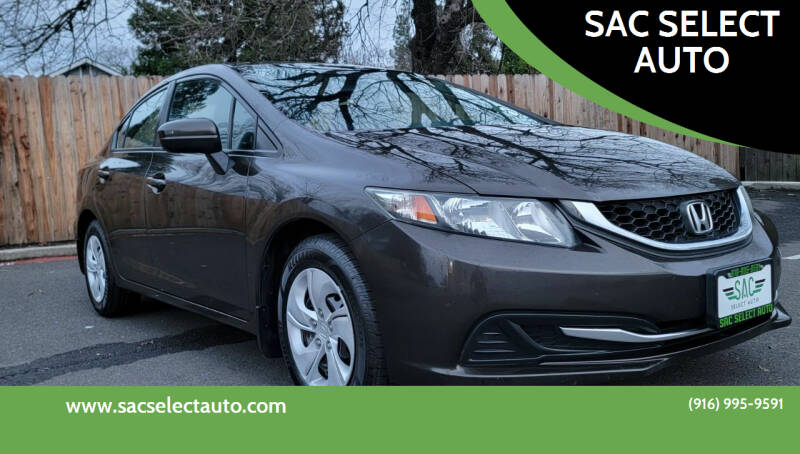 2014 Honda Civic for sale at SAC SELECT AUTO in Sacramento CA