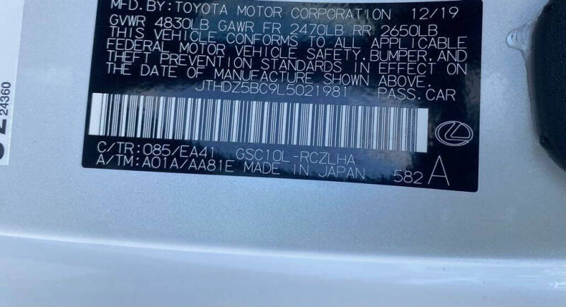 2020 Lexus RC 350