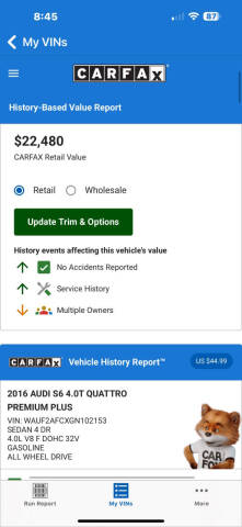 2016 Audi S6 4.0T quattro Premium Plus