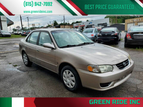 2001 Toyota Corolla for sale at Green Ride Inc in Nashville TN