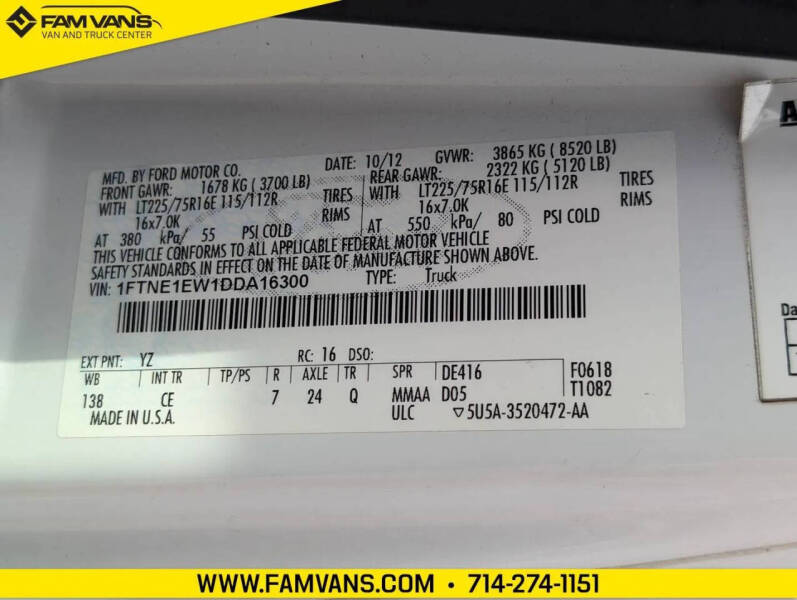 2013 Ford E-Series E-150
