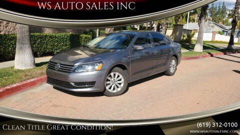 2014 Volkswagen Passat for sale at WS AUTO SALES INC in El Cajon CA