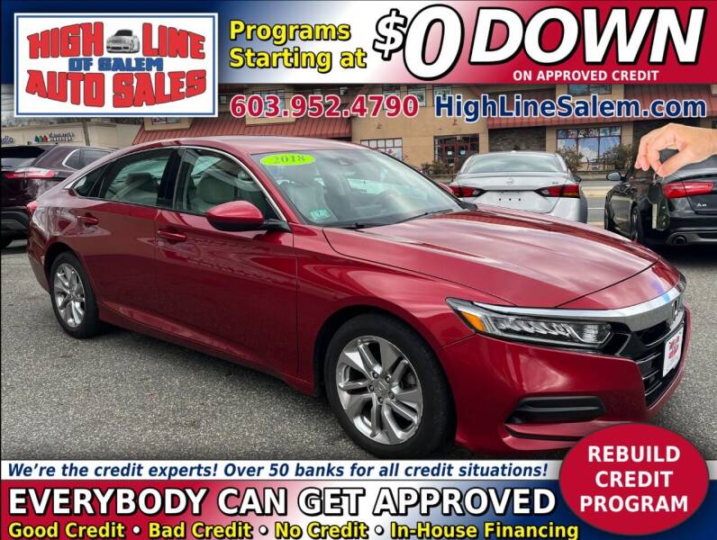 2018 Honda Accord for sale at High Line Auto Sales of Salem in Salem NH