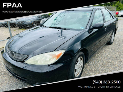 2002 Toyota Camry for sale at FPAA in Fredericksburg VA