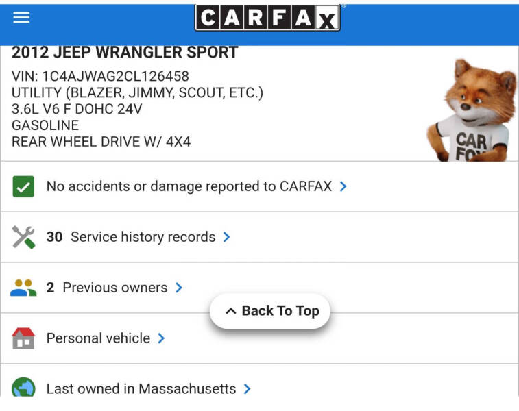 2012 Jeep Wrangler Sport