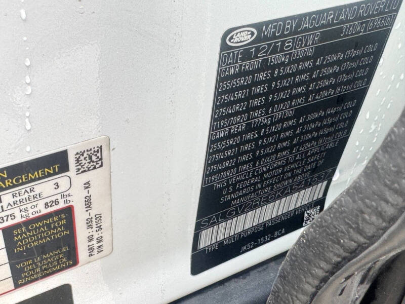 2019 Land Rover Range Rover Autobiography