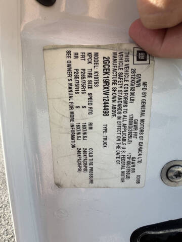 1998 Chevrolet C/K 1500 Series K1500 Silverado