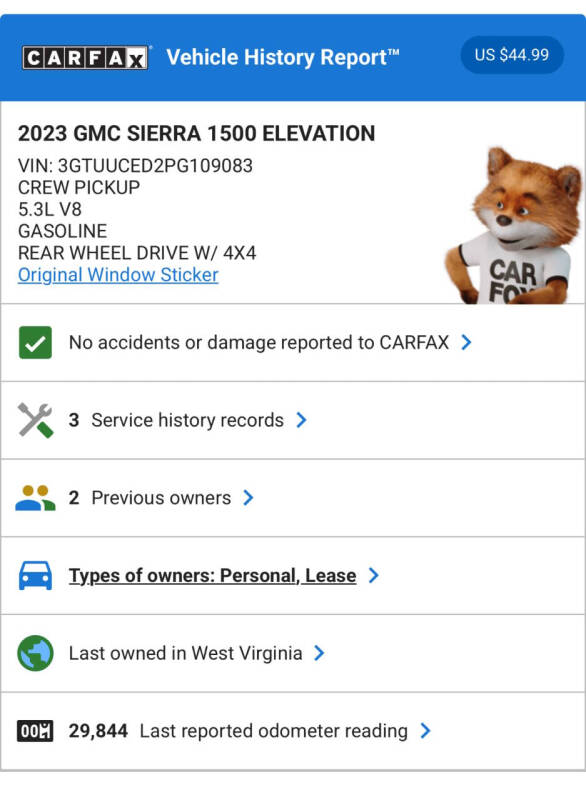 2023 GMC Sierra 1500 Elevation