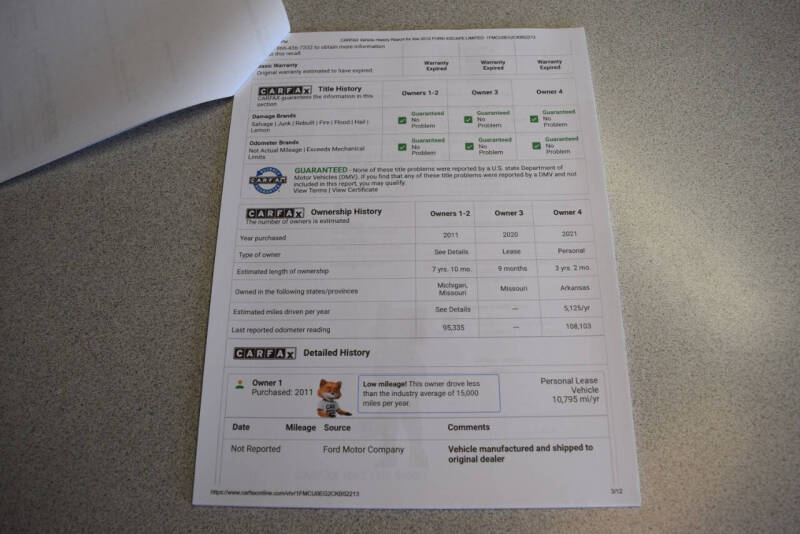 2012 Ford Escape Limited