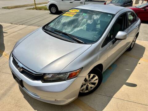 2012 Honda Civic for sale at Raj Motors Sales in Greenville TX