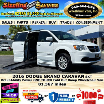 2016 Dodge Grand Caravan for sale at Wheelchair Vans Inc in Laguna Hills CA