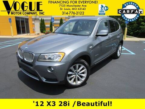 2012 BMW X3 for sale at Vogue Motor Company Inc in Saint Louis MO