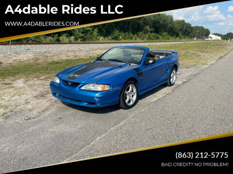 1998 Ford Mustang for sale at A4dable Rides LLC in Haines City FL