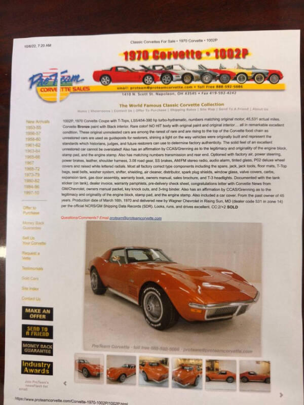 1970 Chevrolet Corvette