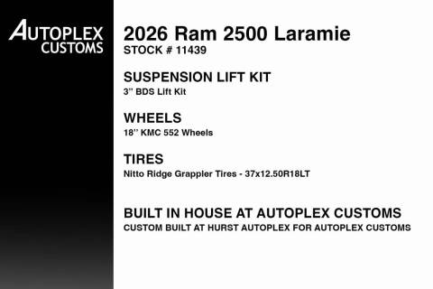 2026 RAM 2500 Laramie