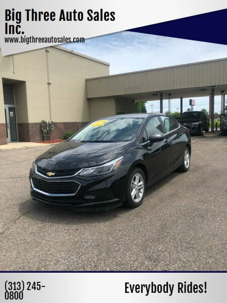 2018 Chevrolet Cruze for sale at Big Three Auto Sales Inc. in Detroit MI