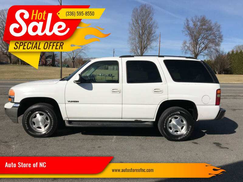 2003 GMC Yukon for sale at Auto Store of NC in Walkertown NC