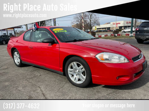 2006 Chevrolet Monte Carlo for sale at Right Place Auto Sales LLC in Indianapolis IN