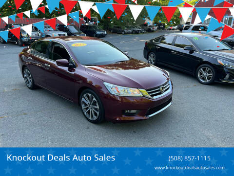 2015 Honda Accord for sale at Knockout Deals Auto Sales in West Bridgewater MA
