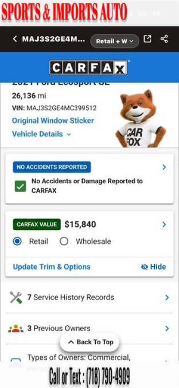 2021 Ford EcoSport SE