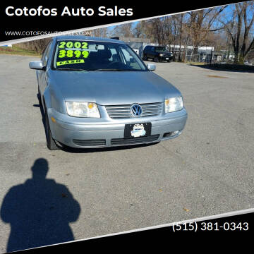 2002 Volkswagen Jetta for sale at Cotofos Auto Sales in Des Moines IA