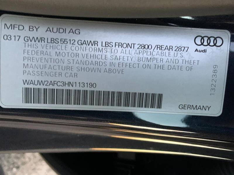 2017 Audi A7 3.0T quattro Premium Plus