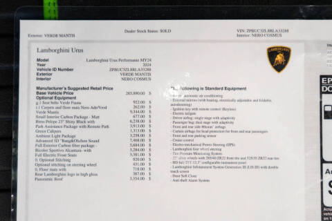 2024 Lamborghini Urus Performante