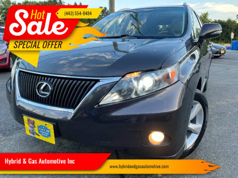 2010 Lexus RX 350 for sale at Hybrid & Gas Automotive Inc in Aberdeen MD