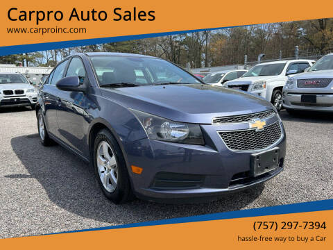 2014 Chevrolet Cruze for sale at Carpro Auto Sales in Chesapeake VA