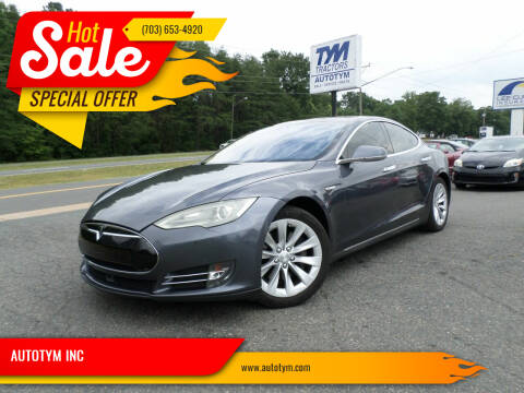 2014 Tesla Model S for sale at AUTOTYM INC. in Fredericksburg VA