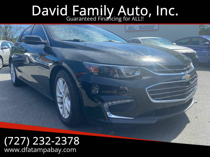 2017 Chevrolet Malibu for sale at David Family Auto, Inc. in New Port Richey FL