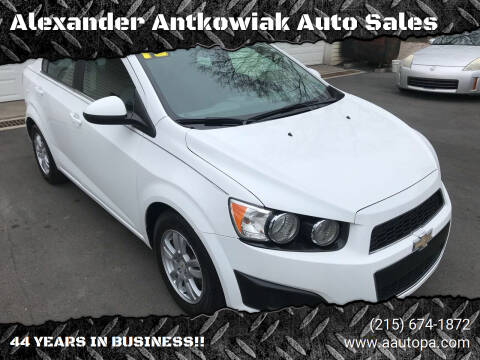 2012 Chevrolet Sonic for sale at Alexander Antkowiak Auto Sales Inc. in Hatboro PA